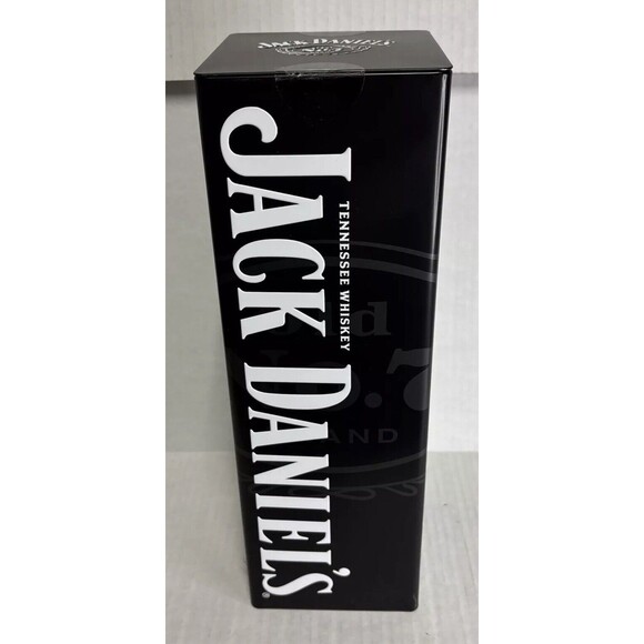 Jack Daniels EMPTY Tin/ Metal Box Tennessee Old No 7 Barware Decor Black/ White - Picture 2 of 11
